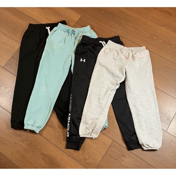 Mixed Brand Sweatpant Bundle 4 Pairs Under Armor Cat & Jack GAP Btween Sz M-L - Picture 1 of 9